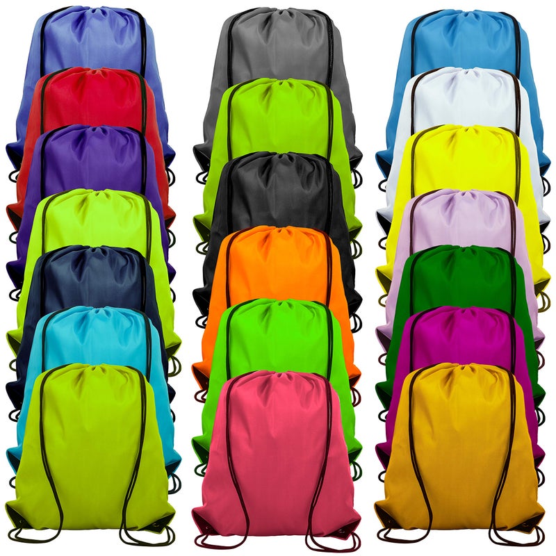 Topspeeder 20 Colors Drawstring Backpack Bags Sack Pack Cinch Tote Sport Storage Polyester Bag for Gym Traveling - Image 1